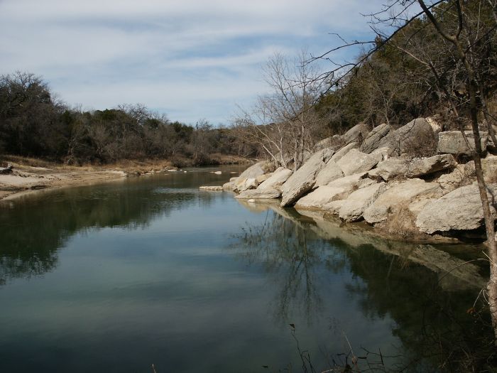 Cretacious Dinosaur Tracks near Glen Rose, Texas.