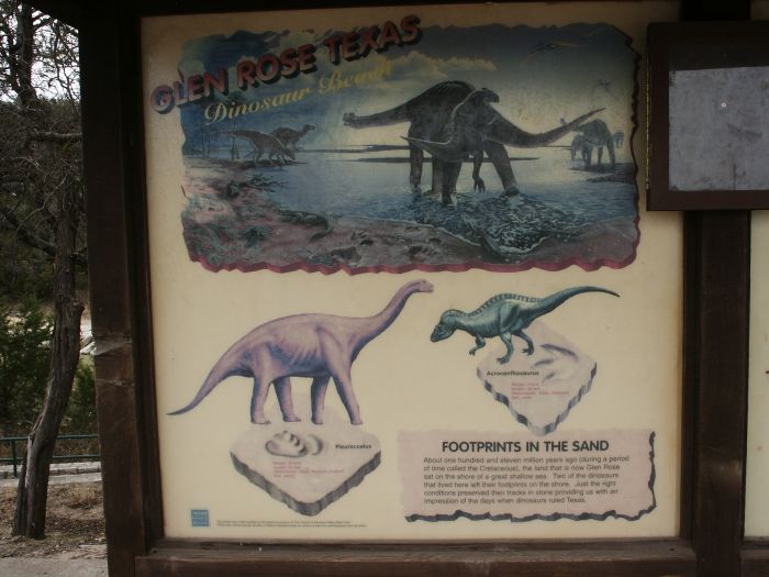 Cretacious Dinosaur Tracks near Glen Rose, Texas.
