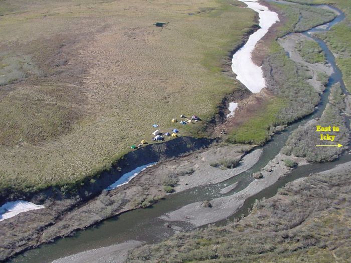 View of the Camp site from the air.