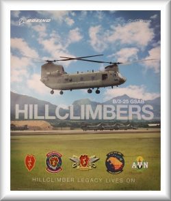 B Company - "Hillclimbers", 3rd General support Aviation Battalin, 25th Infantry Division, F model Fielding Poster, 2011.