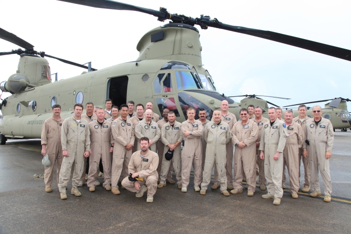 22 March 2012 - Hunter Army Airfield, Savannah, Georgia: Personnel assigned to the New Equipment Training Team (NETT) providing flight instruction to the various CH-47F units as the F model was fielded around the world.