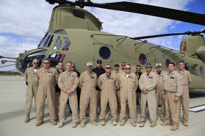 17 October 2012 - Fort Riley, Kansas: Personnel assigned to the New Equipment Training Team (NETT), Team 2, who provided flight instruction to the various CH-47F units as the F model was fielded around the world.
