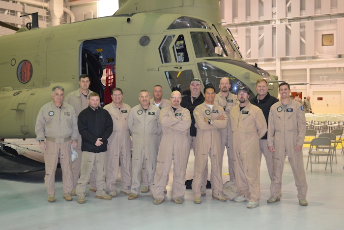 17 October 2012 - Fort Wainwright, Alaska: Personnel assigned to the New Equipment Training Team (NETT), Team 1, who provided flight instruction to the various CH-47F units as the F model was fielded around the world.