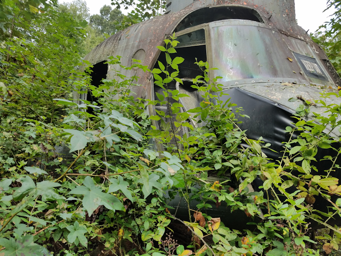 This September 2017 photograph shows 59-04986 sitting in the woods in a field north of Dahlonega, Georgia.