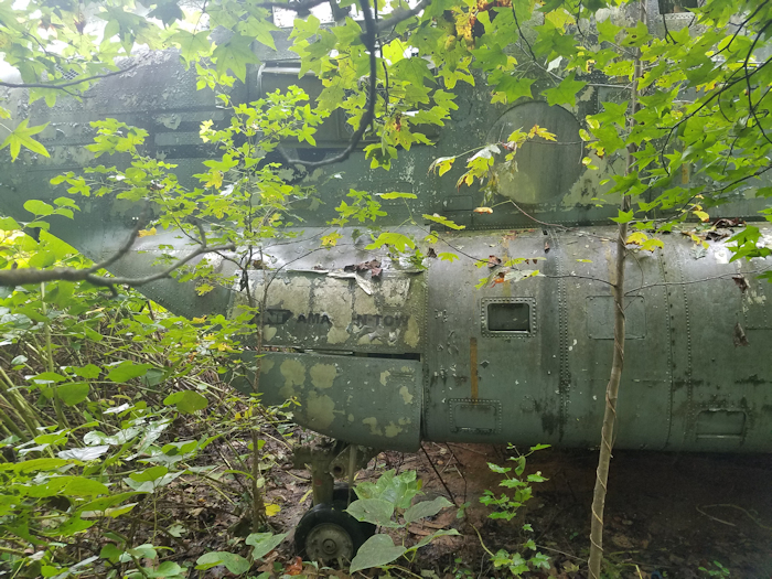 This September 2017 photograph shows 59-04986 sitting in the woods in a field north of Dahlonega, Georgia.