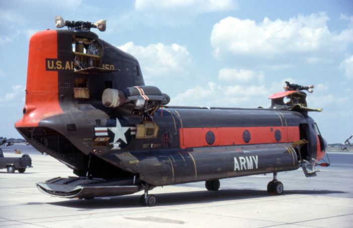Boeing Chinook 60-03450 at Fort Rucker, Alabama, in the Spring of 1964.
