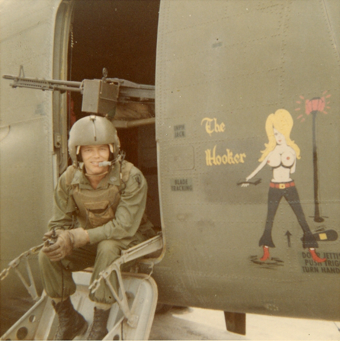SP5 Garry Schultheis and the nose art of 66-00095 pre April 1968.