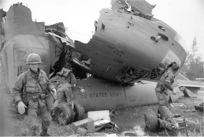 66-19032 at the crash site in the Republic of Vietnam.