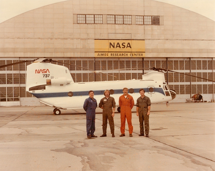 Boeing CH-47B Chinook 66-19138 working for the National Aeronautics and Space Administration (NASA), circa approximately 1980.