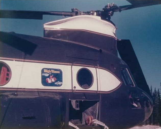 CH-47C Chinook helicopter 71-20949 while at the Fort Greely training area in Alaska for a Field Training Exercise (FTX), Spring, 1978.