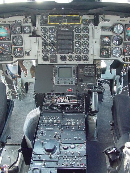 The cockpit of Columbia Helicopters Incorporated Chinook N246CH.
