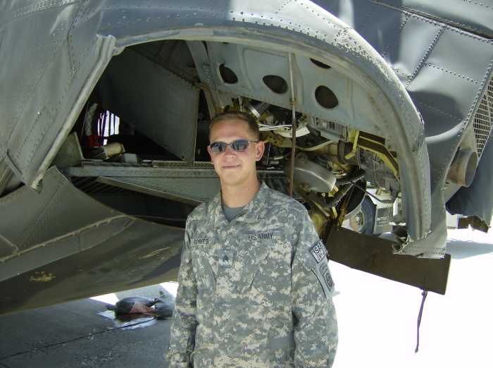 SGT Michael Forbes, Crew Chief on 83-24123 as it was taxied into another aircraft at Bagram, Afghanistan, on 10 August 2007.