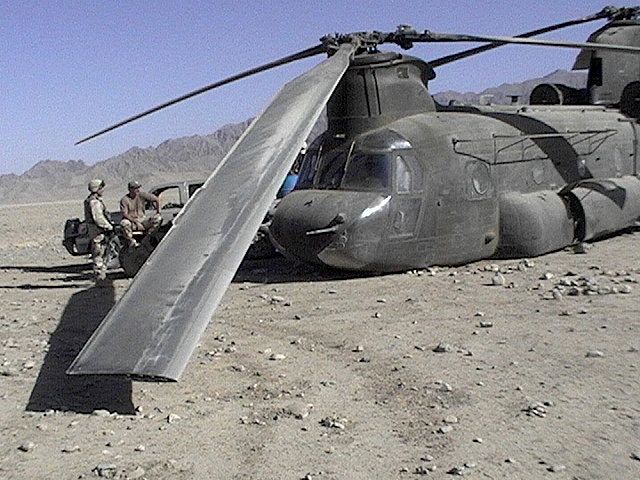 86-01669 at the crash site in Afghanistan.