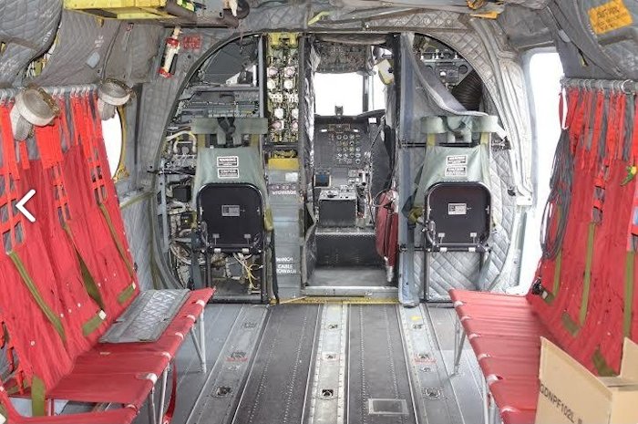 CH-47D Chinook helicopter 86-01682 resting on the ramp at Madison Executive Airport (KMDQ), Meridianville, Alabama, during the auction process as it went up for sale to the highest bidder on the commercial market.