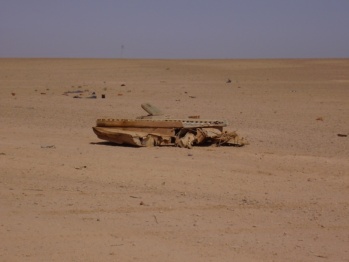 CH-47D Chinook helicopter at the crash site.