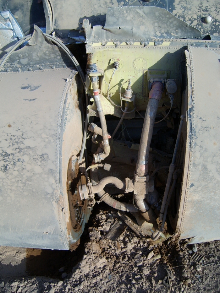 CH-47D Chinook helicopter at the crash site.