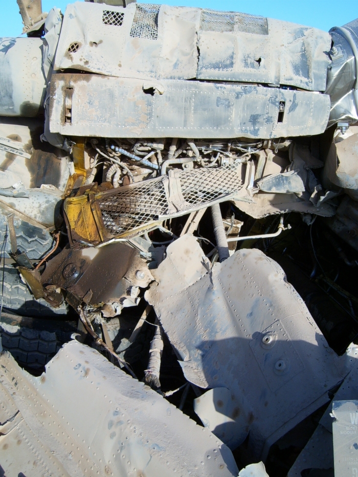 CH-47D Chinook helicopter at the crash site.