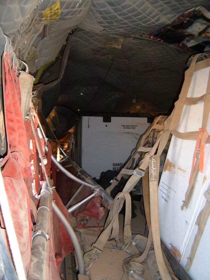 CH-47D Chinook helicopter at the crash site.