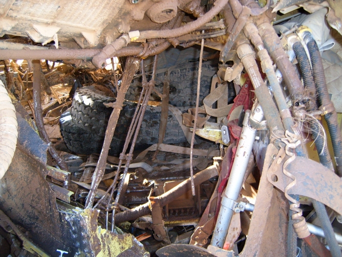 CH-47D Chinook helicopter at the crash site.