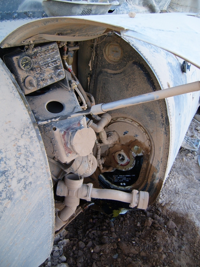 CH-47D Chinook helicopter at the crash site.