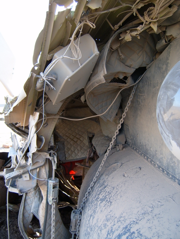 CH-47D Chinook helicopter at the crash site.