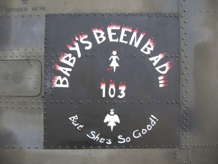 The nose art displayed on 87-00103 while deployed in Iraq, November 2007.