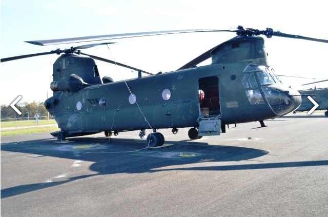CH-47D Chinook helicopter 88-00097 sitting at Madison Executive Airport (KMDQ), Meridianville, Alabama, during the auction process as it went up for sale to the highest bidder on the commercial market.