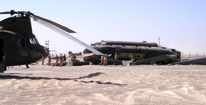 The final resting spot of 88-00098 in Iraq, 30 August 2003.