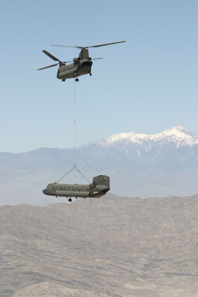 While operating in Afghanistan, 88-00103 suffered from a hard landing and was airlifted to safety by 87-00072.