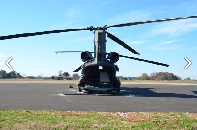 CH-47D Chinook helicopter 88-00109 sitting at Madison Executive Airport (KMDQ), Meridianville, Alabama, during the auction process as it went up for sale to the highest bidder on the commercial market.