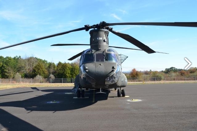 CH-47D Chinook helicopter 89-00138 sitting at Madison Executive Airport (KMDQ), Meridianville, Alabama, during the auction process as it went up for sale to the highest bidder on the commercial market.
