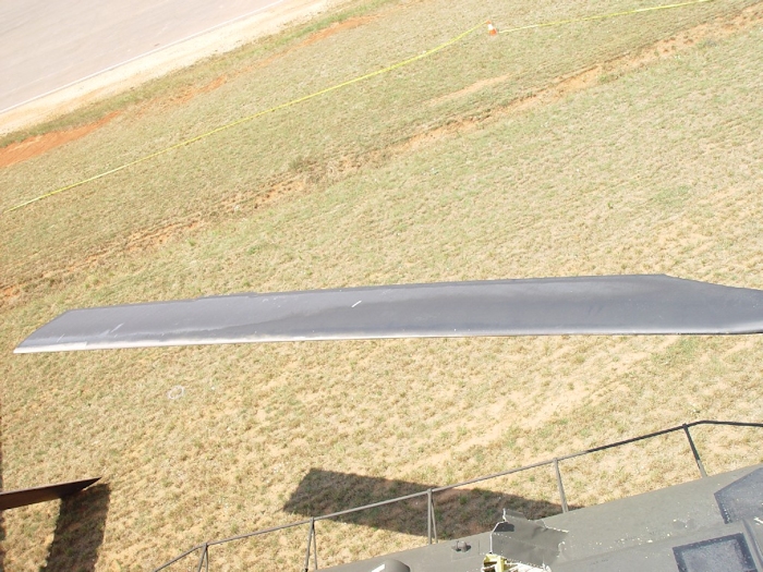 July 2002: A view of the top of another forward rotor blade.