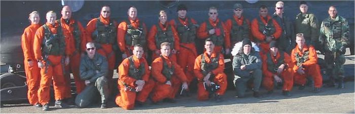 Members of First Flight on the platoon fly-away training mission to Barrow, Alaska, 29 July 2002.
