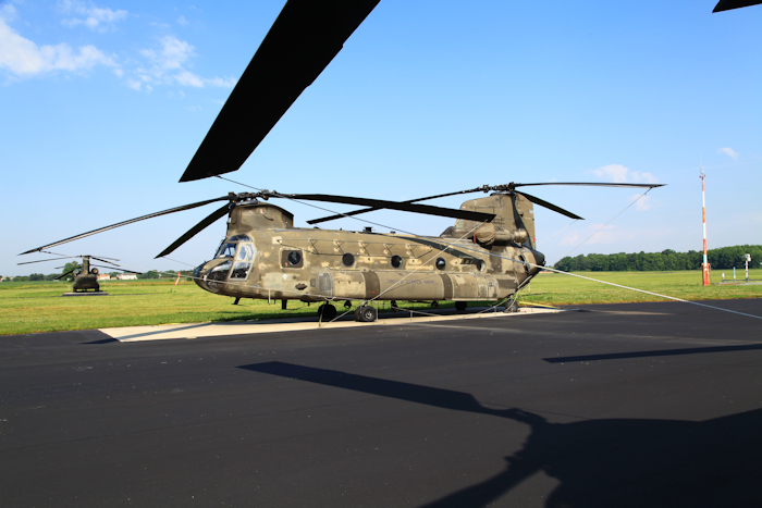 CH-47D Chinook helicopter 89-00168 resting on the ramp at Summit Airport, Middletown, Delaware.