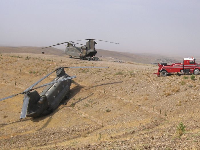 90-00224 after a freak accident in Iraq, 2003.