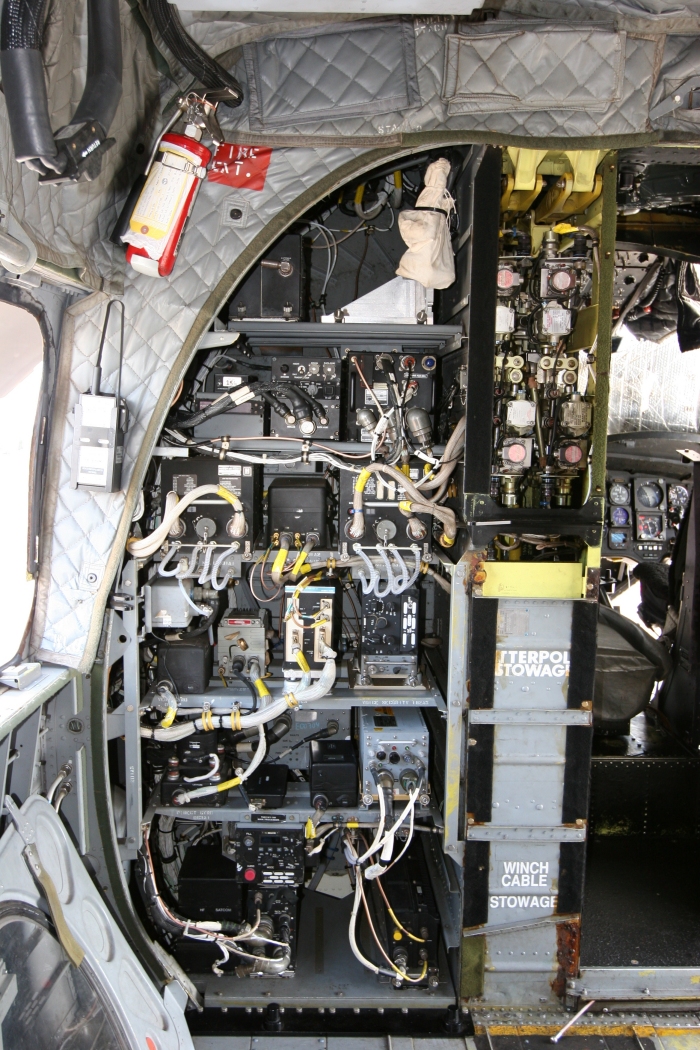 The Avionics Compartment of 91-00256 revealing the communication, navigation and Advanced Flight Control System computers.