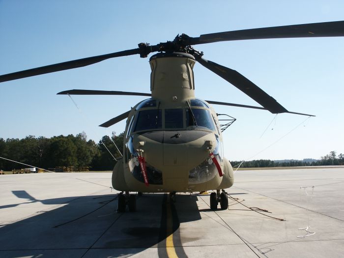 8 November 2007: Fort Rucker, Alabama receives it first F model Chinook helicopter - 04-08711.