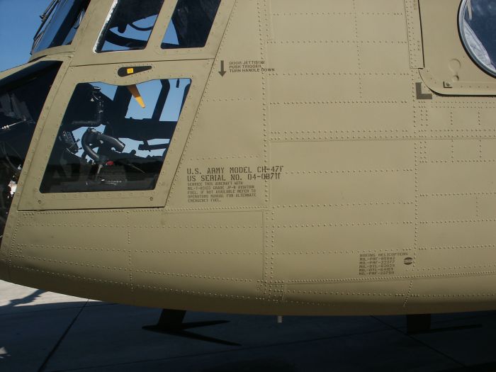 8 November 2007: Fort Rucker, Alabama receives it first F model Chinook helicopter - 04-08711.