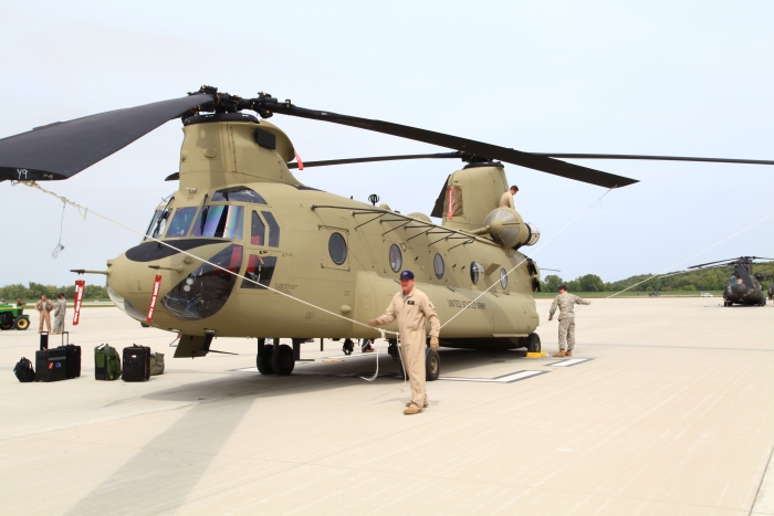 20 September 2012: 10-08802 on the ramp at Marshall Field, Fort Riley, Kansas, shortly after arrival.