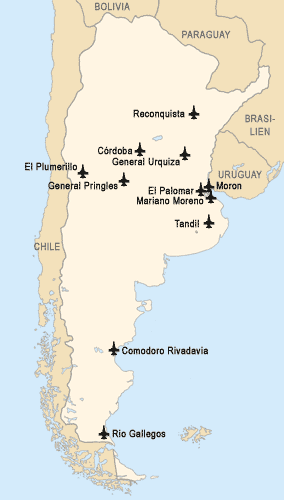 Air Force Bases in Argentina, circa 2002.