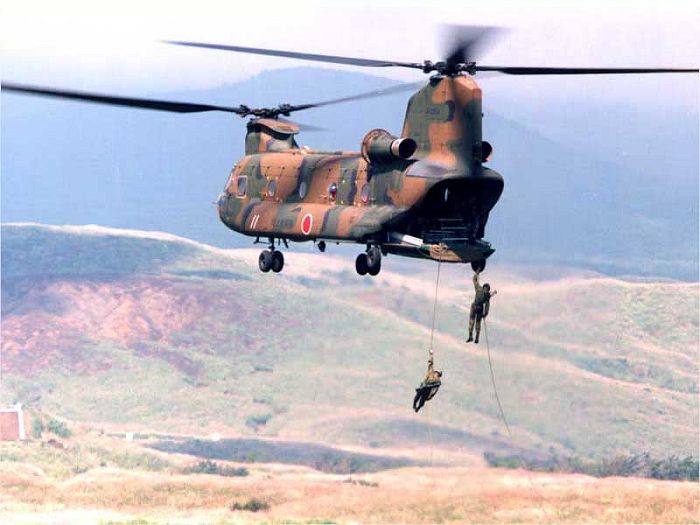 Japan CH-47J Chinook helicopter.