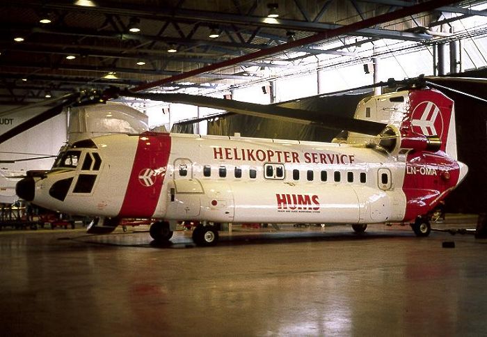 Chinook LN-OMA - A Norway BV234LR, 22 February 1993.