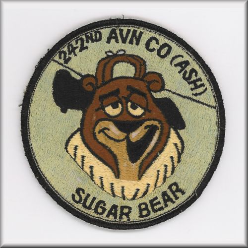 242nd Assault Support Helicopter Company - "Sugar Bears" unit patch, circa 1972.
