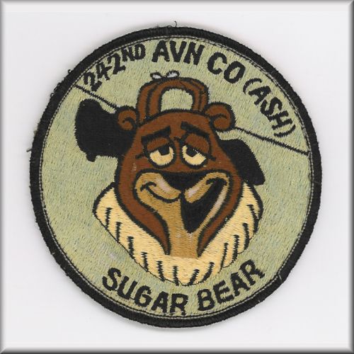 242nd Assault Support Helicopter Company - "Sugar Bears" unit patch, circa 1972.