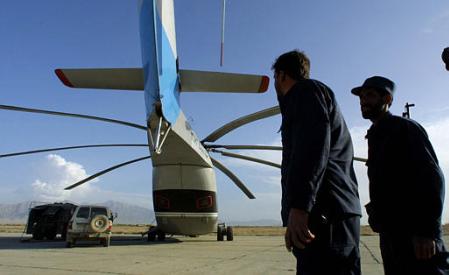 Russian built MI-26 helicopter.