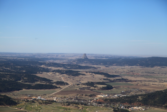 12 April 2012: Along the way, Sortie 1 passed north of Devils Tower, Montana.