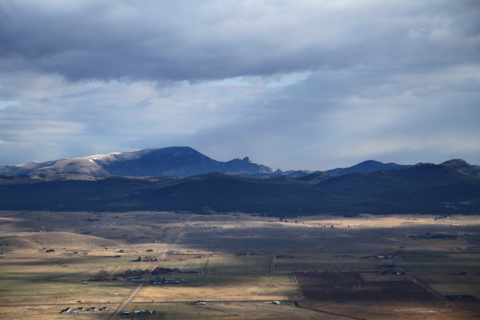 16 April 2012: The Sleeping Man formation north of Helena seen from the air upon departure and enroute to Edmonton, Canada. Local pilots will tell you, if you can't see the top of his chest then do not attempt to proceed north out of Helena.