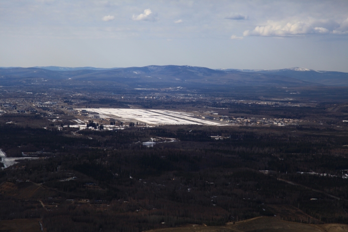 18 April 2012: Sortie 1 enters the traffic pattern on base at Ladd Field, Fort Wainwright, Alaska.