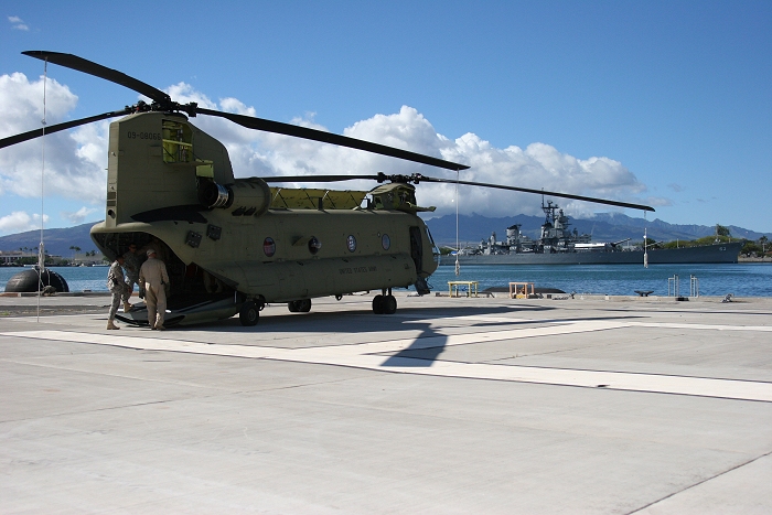 19 November 2010: CH-47F Chinook helicopter gets a preflight by the S3 NET Team.