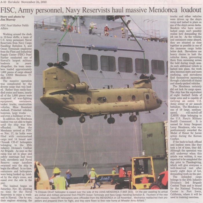 20 November 2010: Members of the Boeing Maintenance team that made the Chinook helicopter reassembly go smooth and easy.